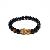 Mini Courage Charm | Pixiu Obsidian Bracelet (Mini Beads)